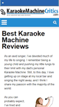 Mobile Screenshot of karaokemachinecritics.com